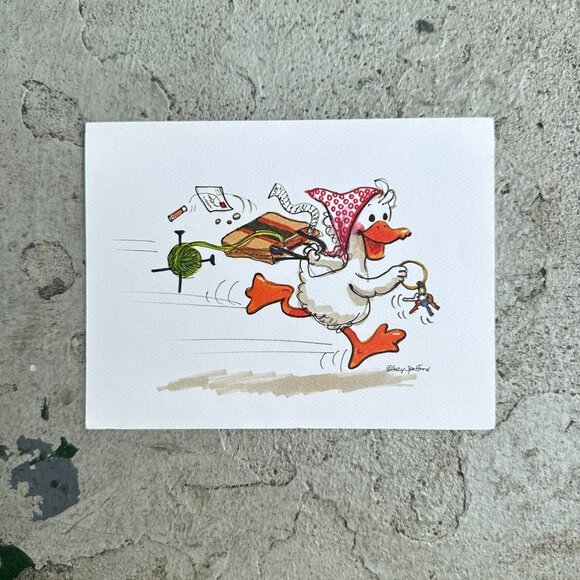 Suzy’s Zoo Series Linen Notecard - Picture 2 of 11